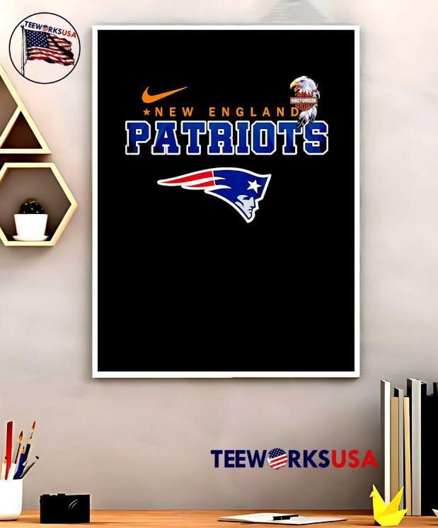 New England Patriots Eagle Harley Davidson - Adult & Kids T-Shirts, Sweatshirts & Hoodies apparel design preview 5