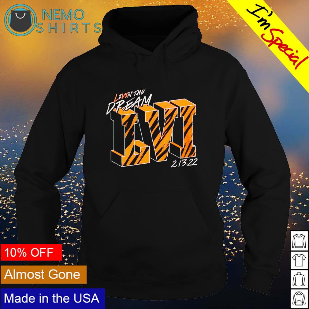 Cincinnati Bengals Livin' The Dream LVI - Adult & Kids T-Shirts, Sweatshirts & Hoodies apparel design preview 2