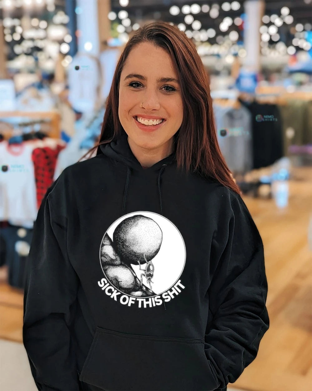 Sick of This Shit Dung Beetle Sisyphus Mythology - Adult & Kids T-Shirts, Sweatshirts & Hoodies apparel design preview 4