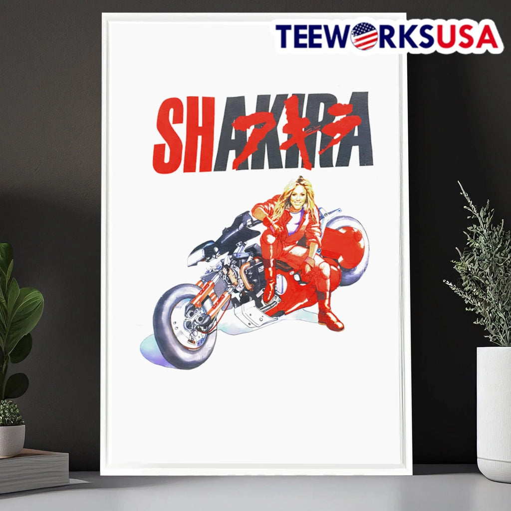 Shakira Akira On Motorcycle - Adult & Kids T-Shirts, Sweatshirts & Hoodies apparel design preview 6