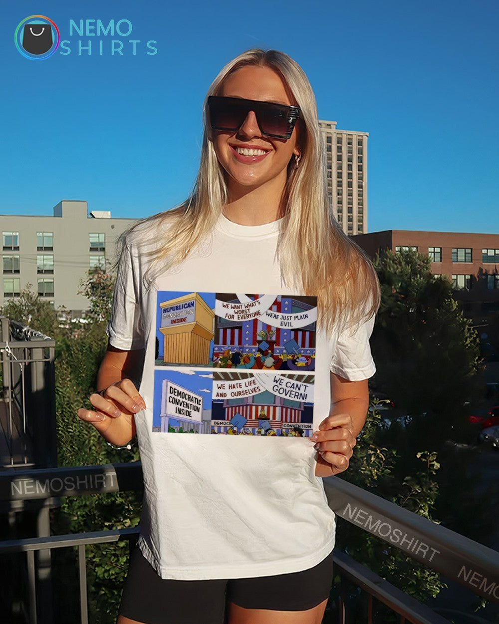 Republican convention inside Democratic - Adult & Kids T-Shirts, Sweatshirts & Hoodies apparel design preview 6
