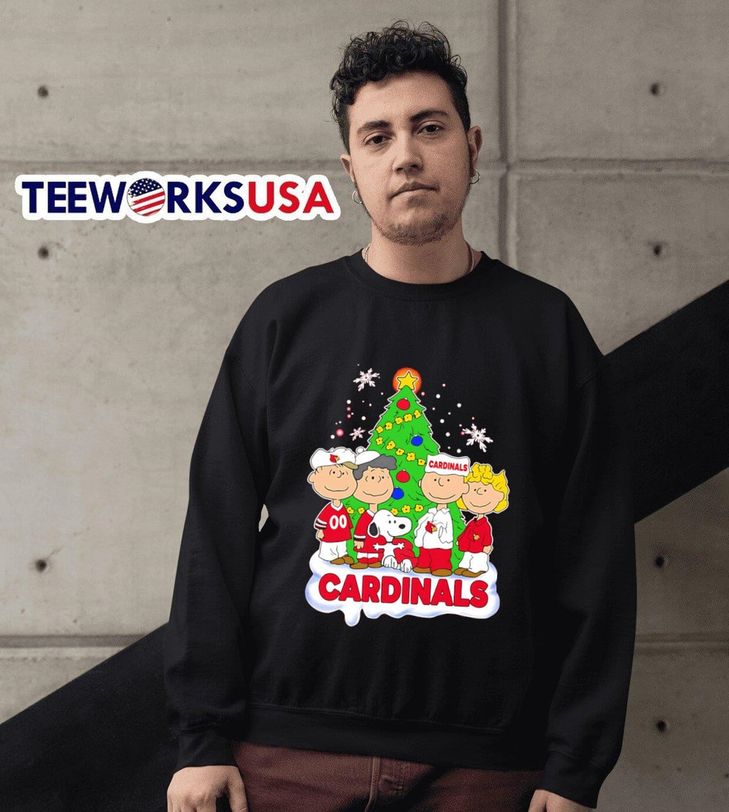 The Peanuts Cardinals Christmas - Adult & Kids T-Shirts, Sweatshirts & Hoodies apparel design preview 3