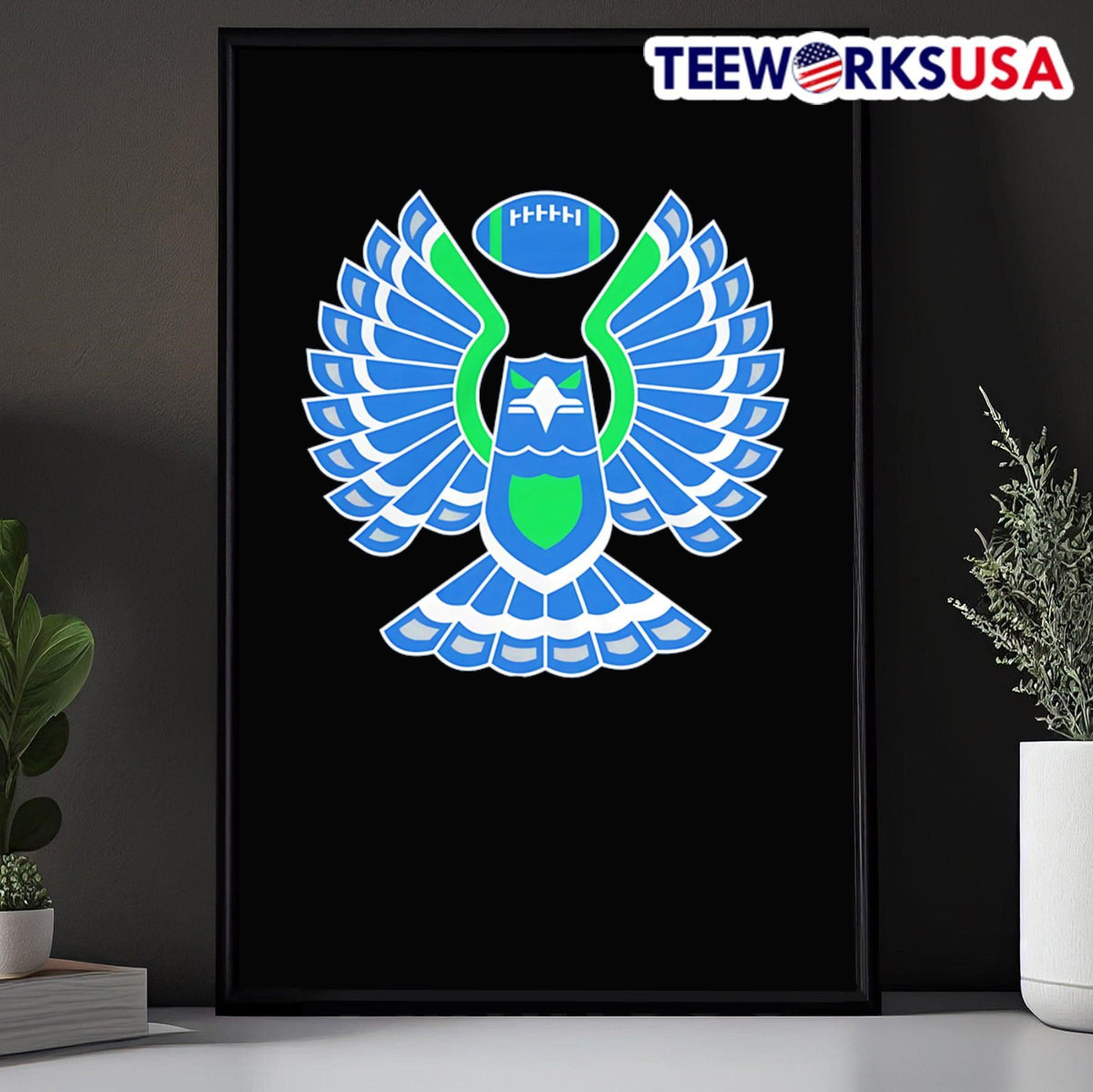 Touchdown Hawk Retro - Adult & Kids T-Shirts, Sweatshirts & Hoodies apparel design preview 5