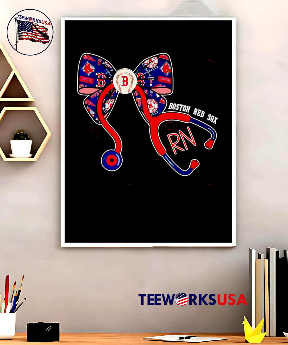 Proud To Be A Nurse Boston Red Sox Fan - Adult & Kids T-Shirts, Sweatshirts & Hoodies apparel design preview 5