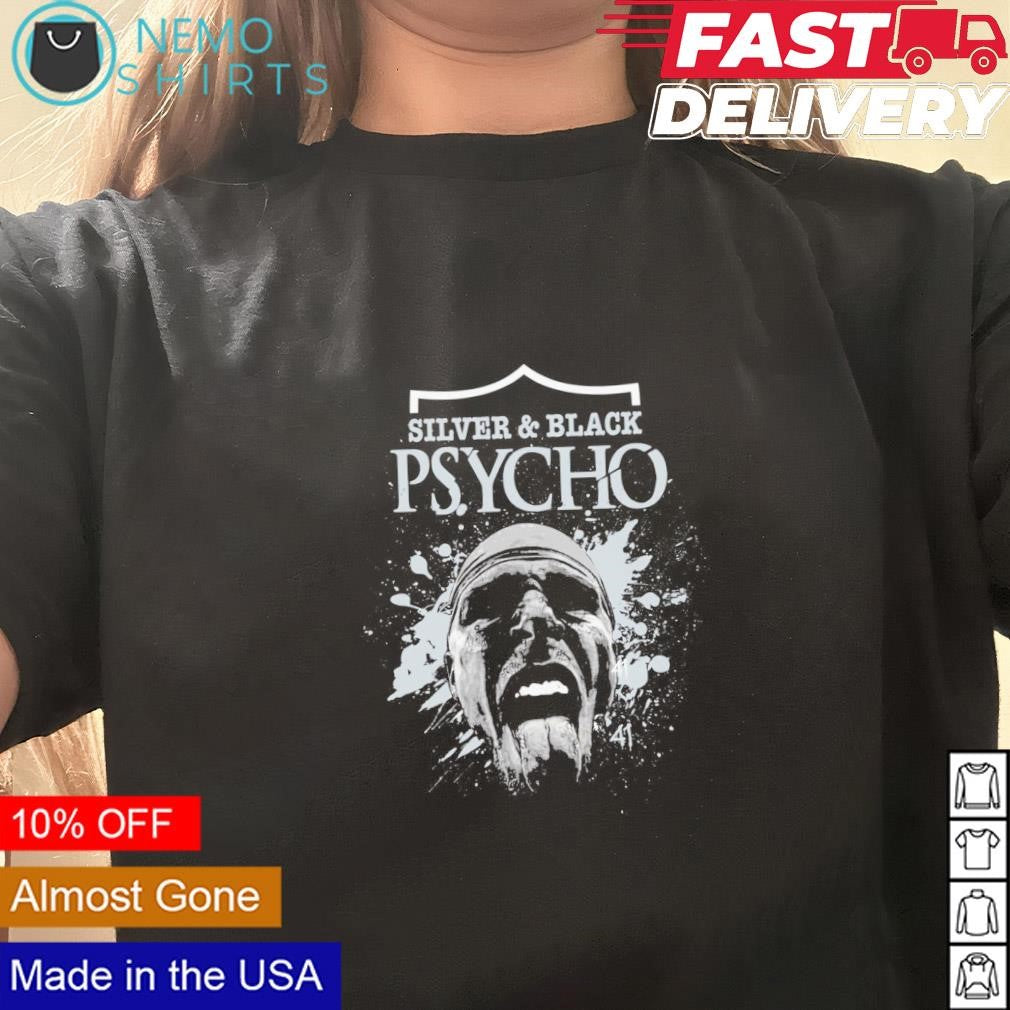 Silver and Black Psycho - Adult & Kids T-Shirts, Sweatshirts & Hoodies apparel design preview 3