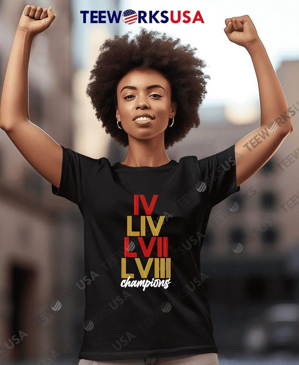 Kansas City Chiefs LVIII Stack Football - Adult & Kids T-Shirts, Sweatshirts & Hoodies apparel design preview 8