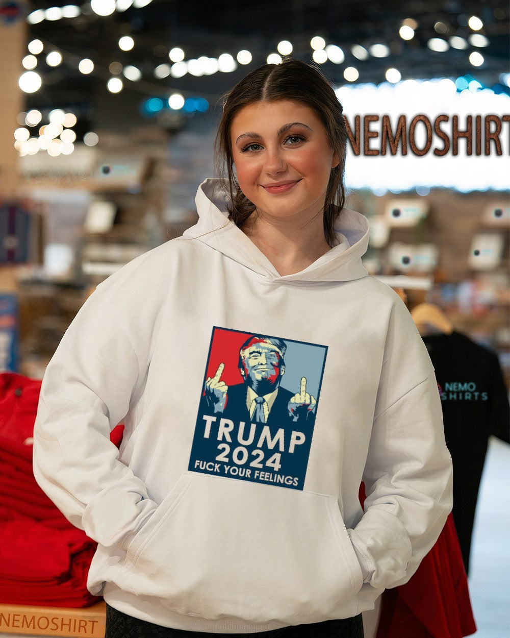 Trump 2024 fuck your feelings hope style - Adult & Kids T-Shirts, Sweatshirts & Hoodies apparel design preview 5