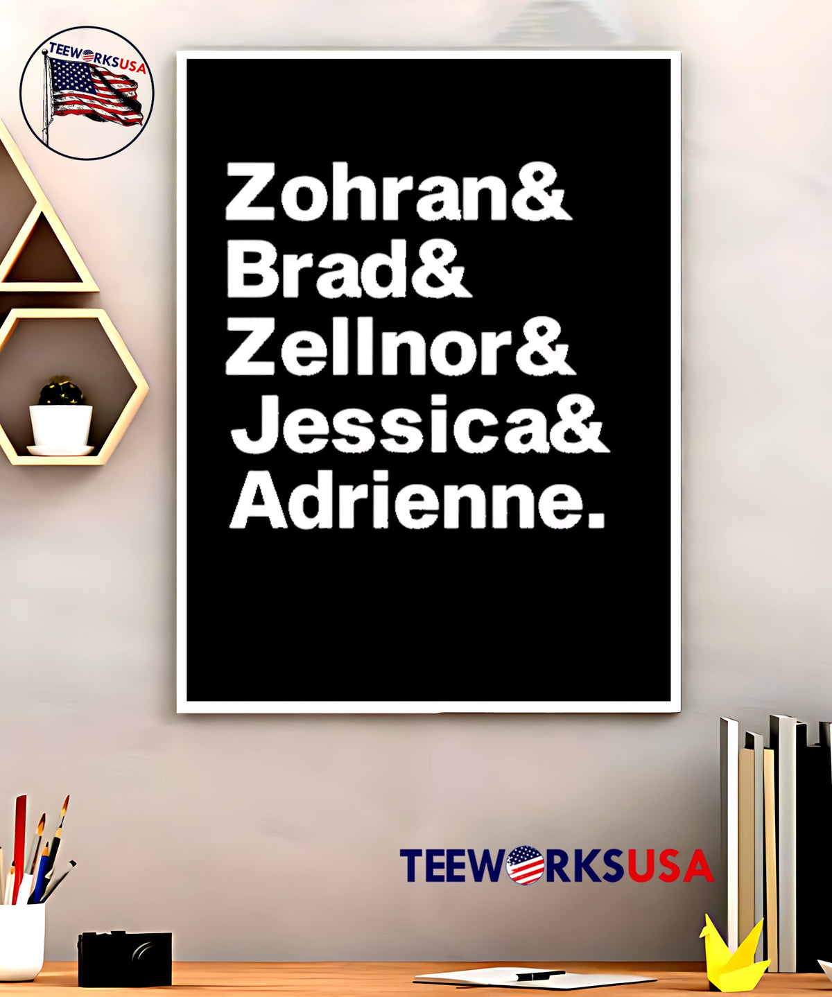 Zohran and brad zellnor jessica adrienne - Adult & Kids T-Shirts, Sweatshirts & Hoodies apparel design preview 5