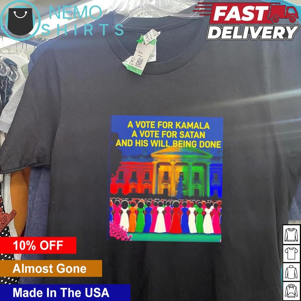A vote for Kamala Satan and his will being done - Adult & Kids T-Shirts, Sweatshirts & Hoodies apparel design preview 5