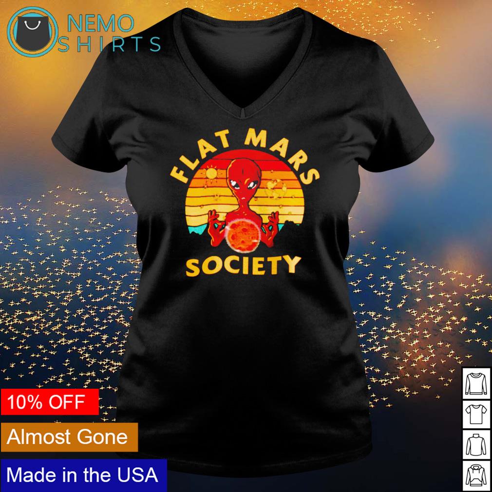 Alien holding Mars flat society - Adult & Kids T-Shirts, Sweatshirts & Hoodies apparel design preview 5