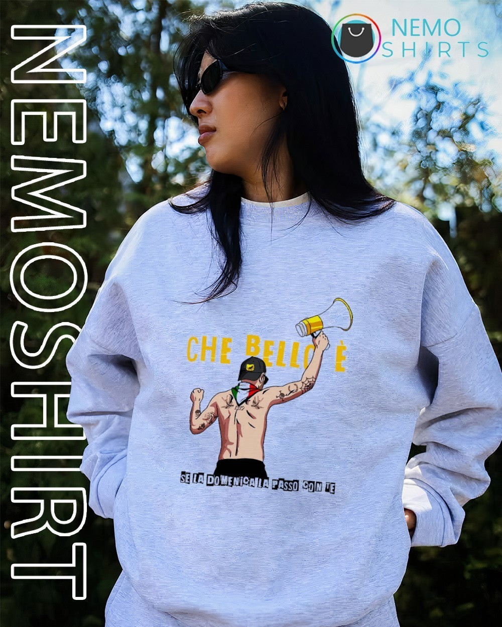 Che bello è se la domenica passo con te - Adult & Kids T-Shirts, Sweatshirts & Hoodies apparel design preview 4
