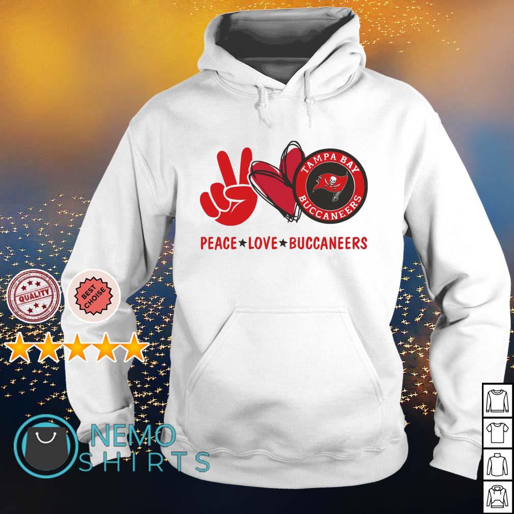 Peace love Buccaneers - Adult & Kids T-Shirts, Sweatshirts & Hoodies apparel design preview 2