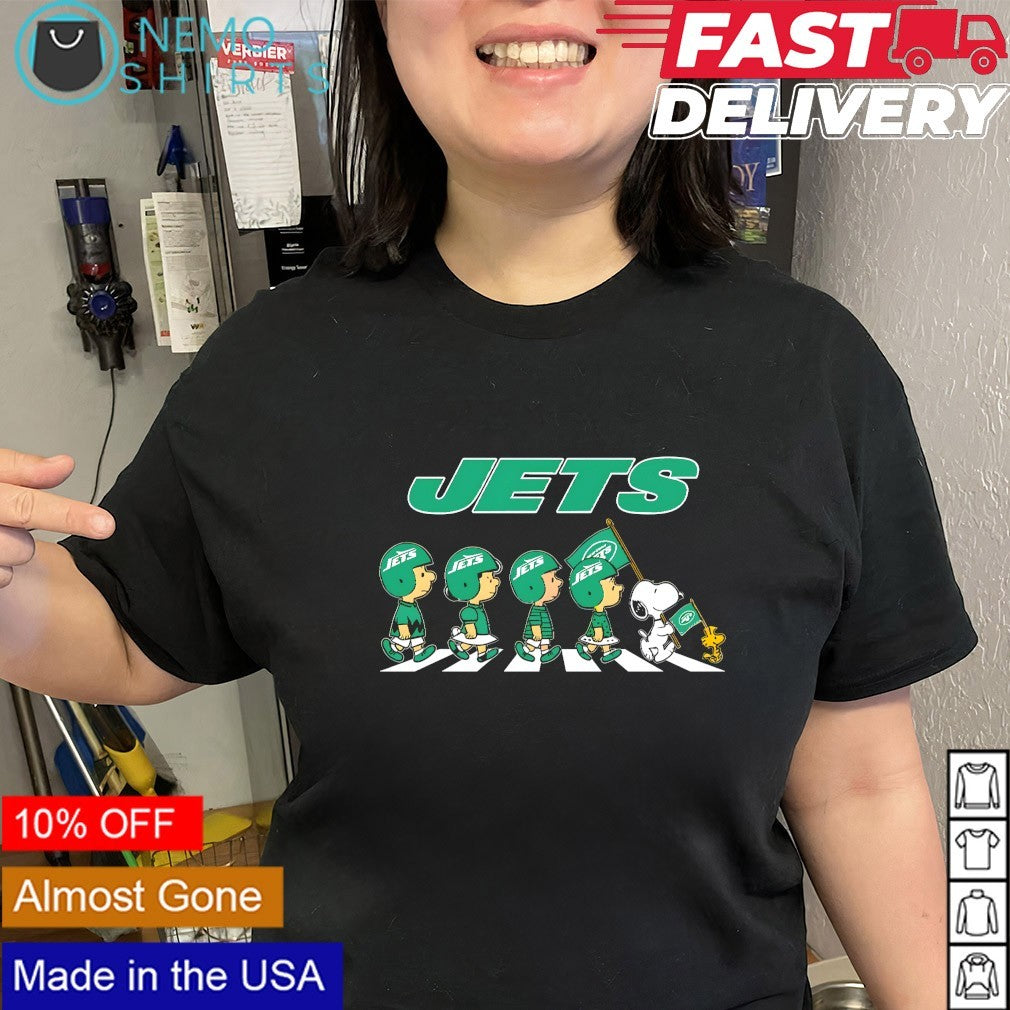 New York Jets x Peanuts Snoopy and Friends Abbey Road - Adult & Kids T-Shirts, Sweatshirts & Hoodies apparel design preview 3
