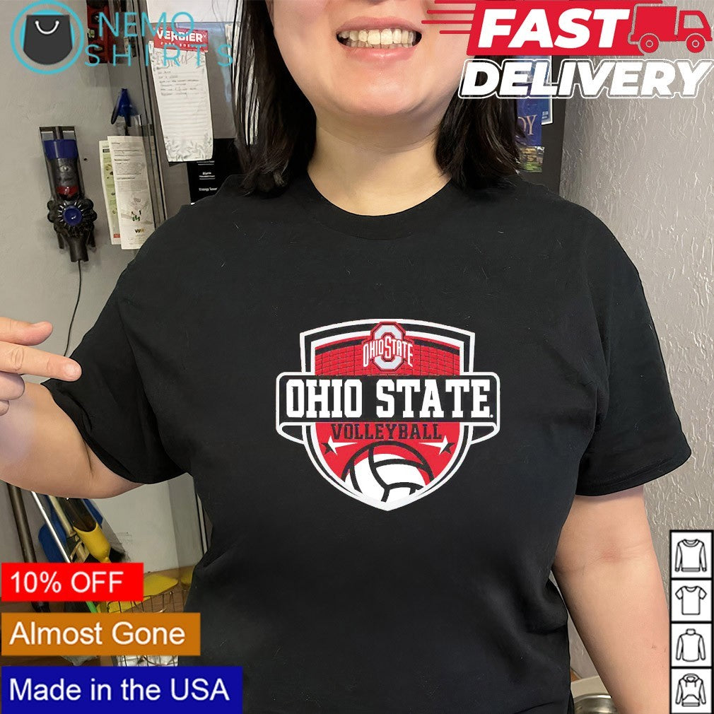 Ohio State Buckeyes volleyball shield - Adult & Kids T-Shirts, Sweatshirts & Hoodies apparel design preview 3