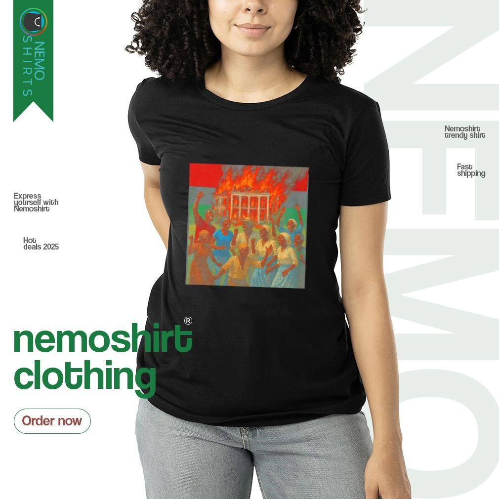 Juneteenth Nottoway Plantation gebrannt - Adult & Kids T-Shirts, Sweatshirts & Hoodies apparel design preview 3