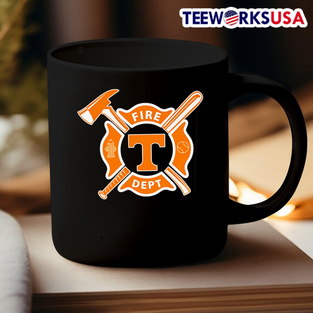 Fire dept Tennessee Volunteers baseball - Adult & Kids T-Shirts, Sweatshirts & Hoodies apparel design preview 3