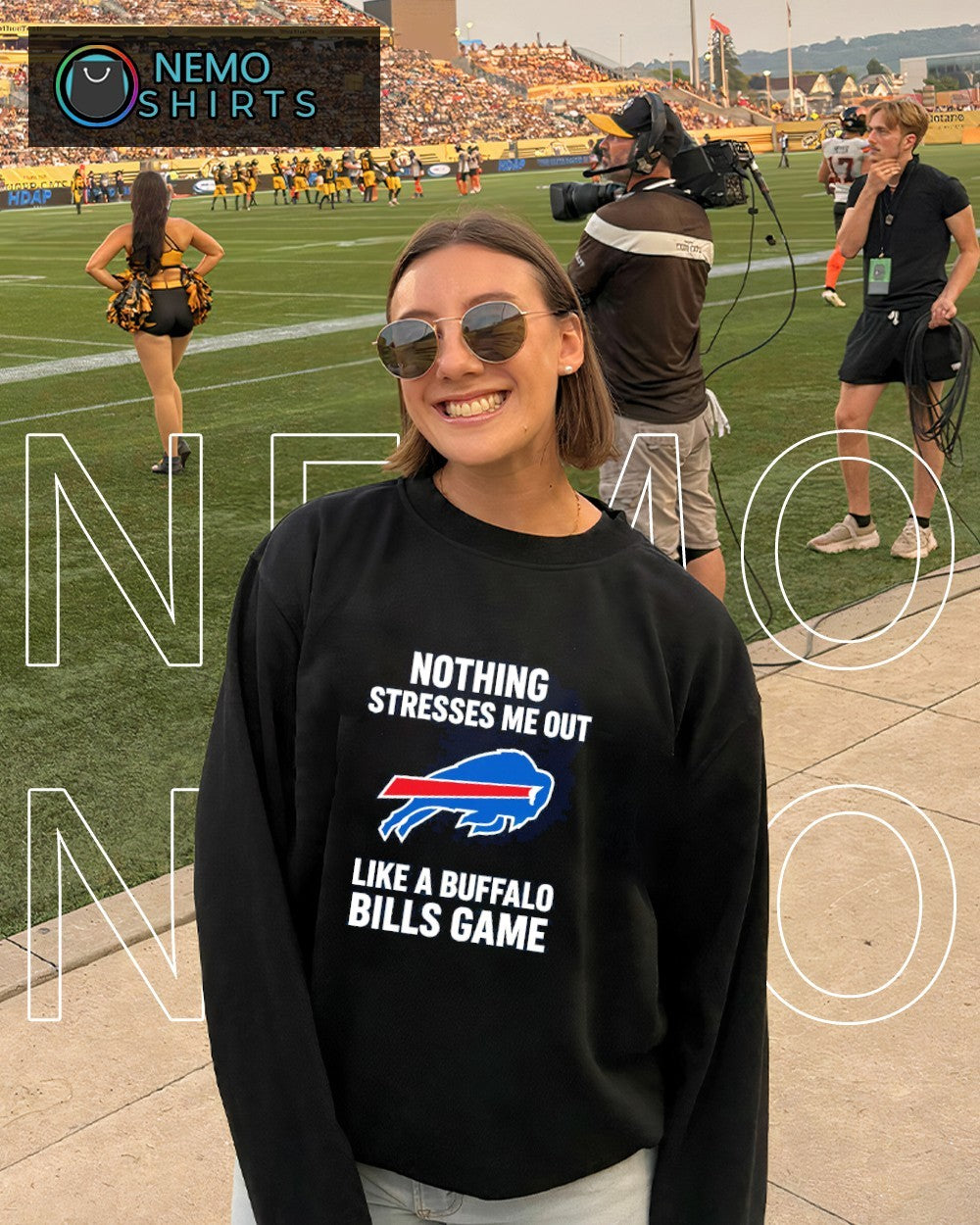 Nothing stresses me out like a Buffalo Bills game - Adult & Kids T-Shirts, Sweatshirts & Hoodies apparel design preview 6