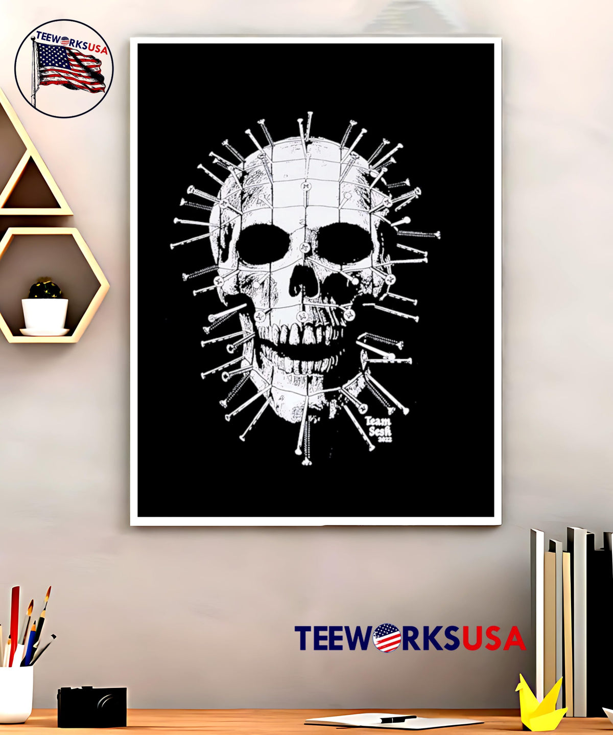 Skull nail team sesh 2022 - Adult & Kids T-Shirts, Sweatshirts & Hoodies apparel design preview 5