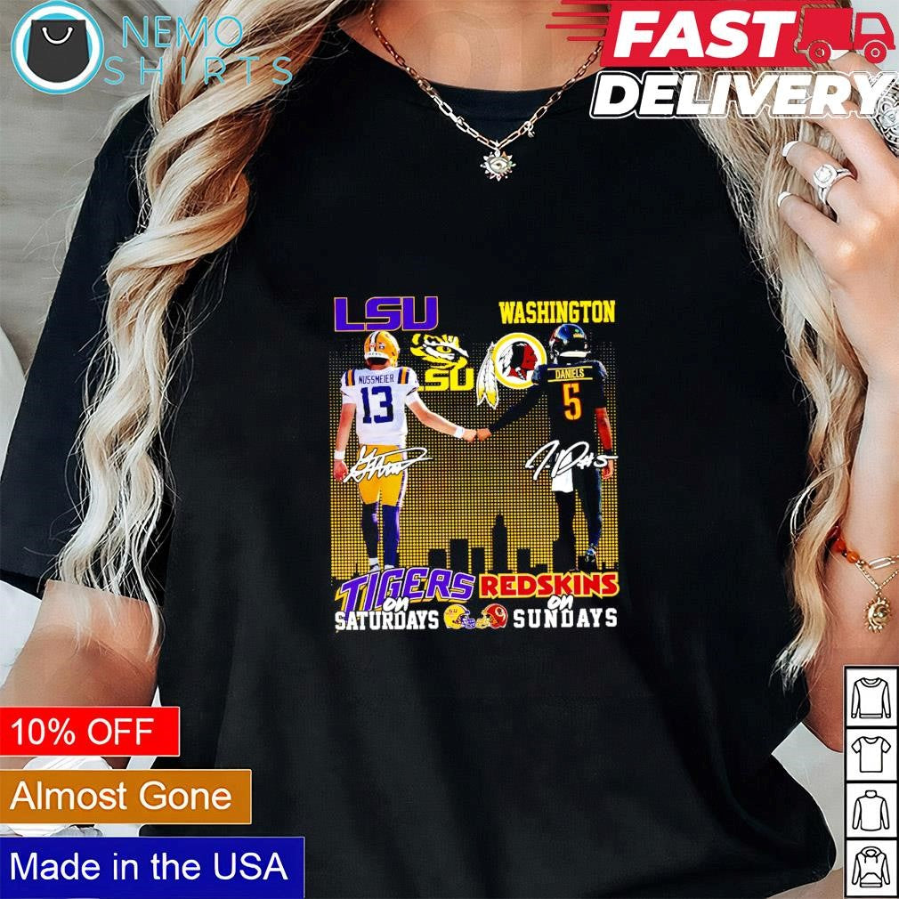 LSU Tigers Nussmeier on Saturdays Washington Redskins - Adult & Kids T-Shirts, Sweatshirts & Hoodies apparel design preview 1