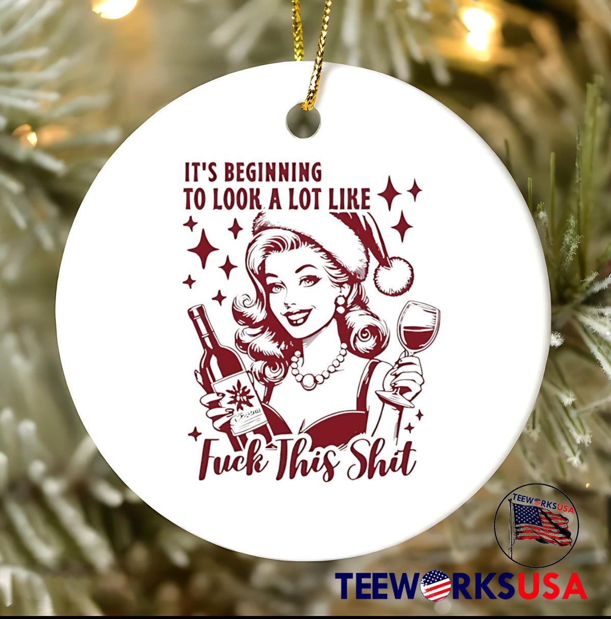 It's Beginning To Look A Lot Like Fuck This Shit - Adult & Kids T-Shirts, Sweatshirts & Hoodies apparel design preview 3