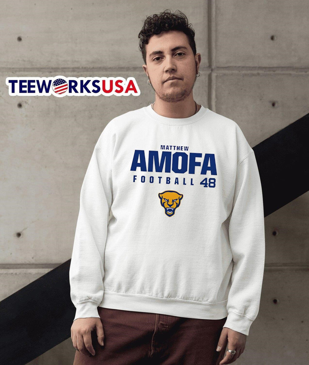 Matthew Amofa Pitt Panthers Football 48 - Adult & Kids T-Shirts, Sweatshirts & Hoodies apparel design preview 3