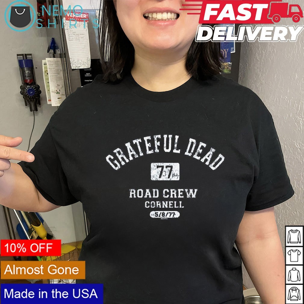 Grateful Dead road crew cornell - Adult & Kids T-Shirts, Sweatshirts & Hoodies apparel design preview 3