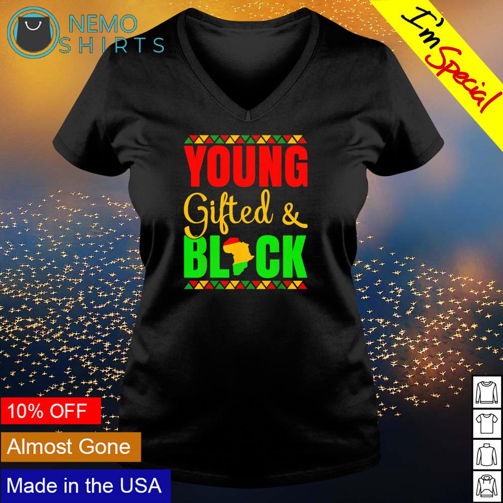Black History Month young gifted and - Adult & Kids T-Shirts, Sweatshirts & Hoodies apparel design preview 5