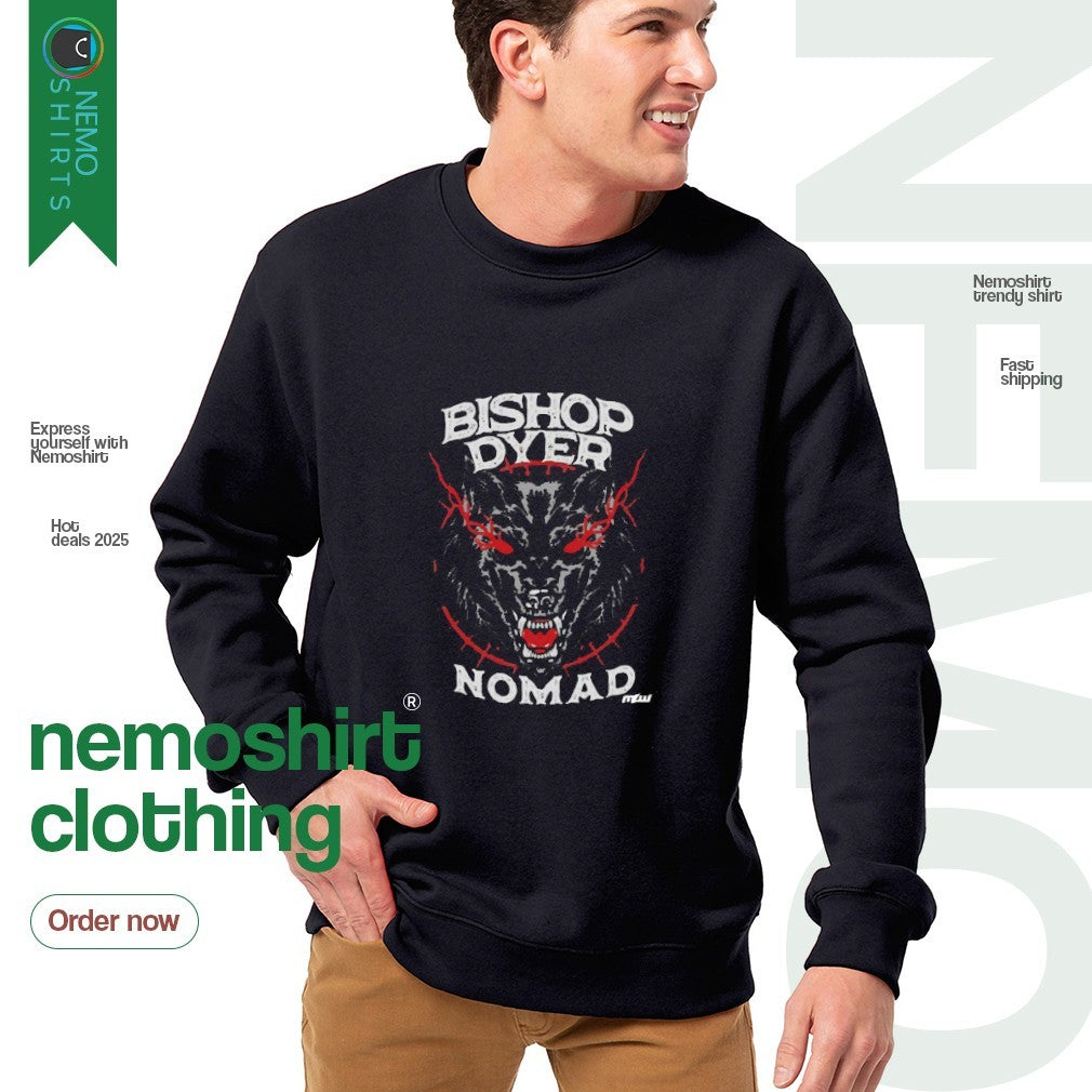 Bishop dyer nomad wolf MLW - Adult & Kids T-Shirts, Sweatshirts & Hoodies apparel design preview 4