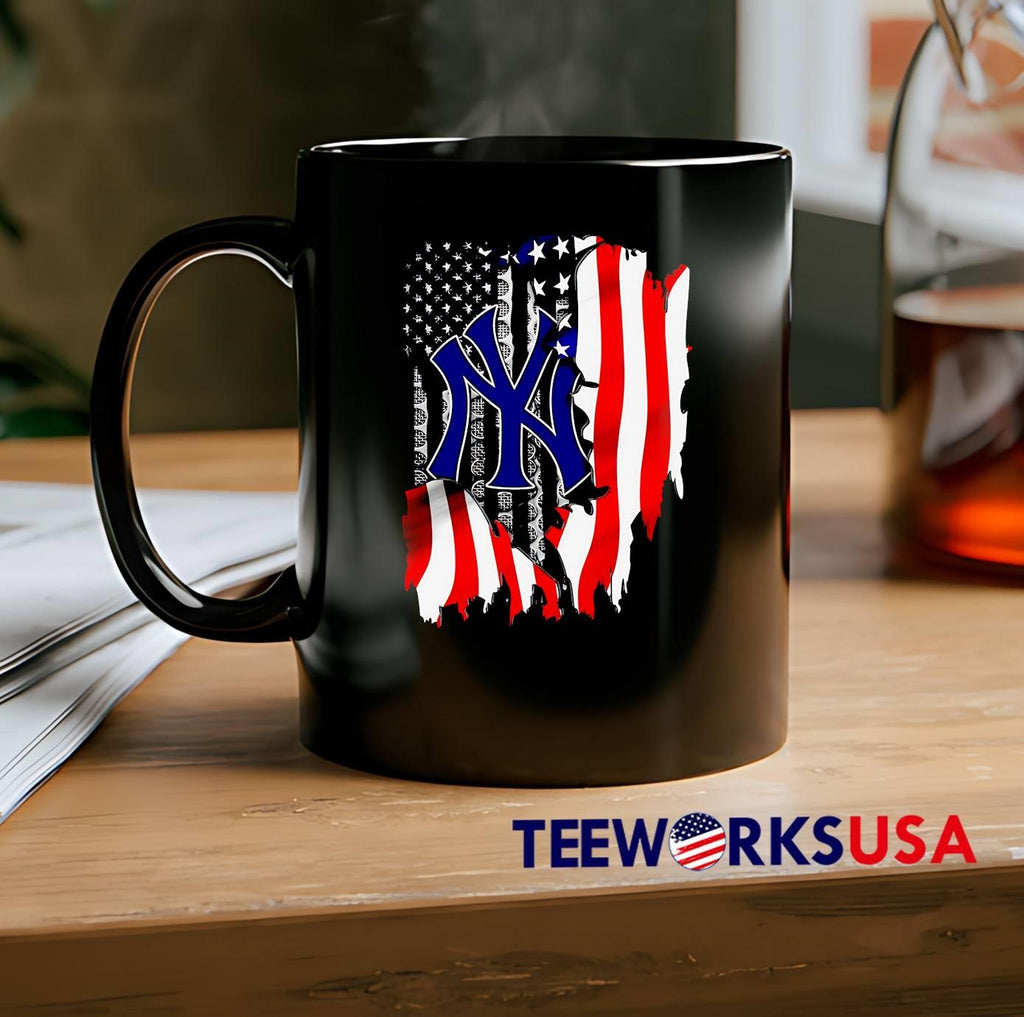 New York Yankees Baseball American Flag - Adult & Kids T-Shirts, Sweatshirts & Hoodies apparel design preview 2
