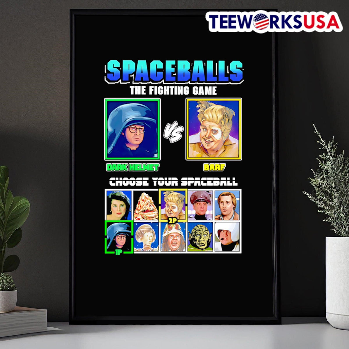 Spaceballs The Fighting game Dark Helmet vs Barf - Adult & Kids T-Shirts, Sweatshirts & Hoodies apparel design preview 5