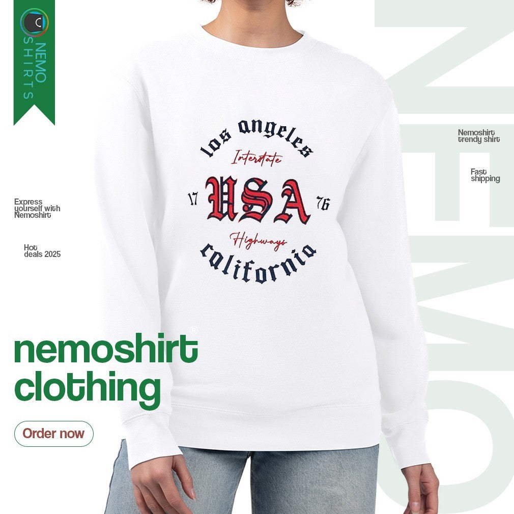 Los Angeles interstate USA highways California 1776 - Adult & Kids T-Shirts, Sweatshirts & Hoodies apparel design preview 4
