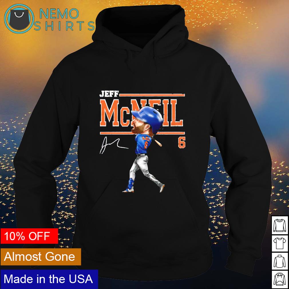 New York Baseball Jeff McNeil 6 Cartoon signature - Adult & Kids T-Shirts, Sweatshirts & Hoodies apparel design preview 2