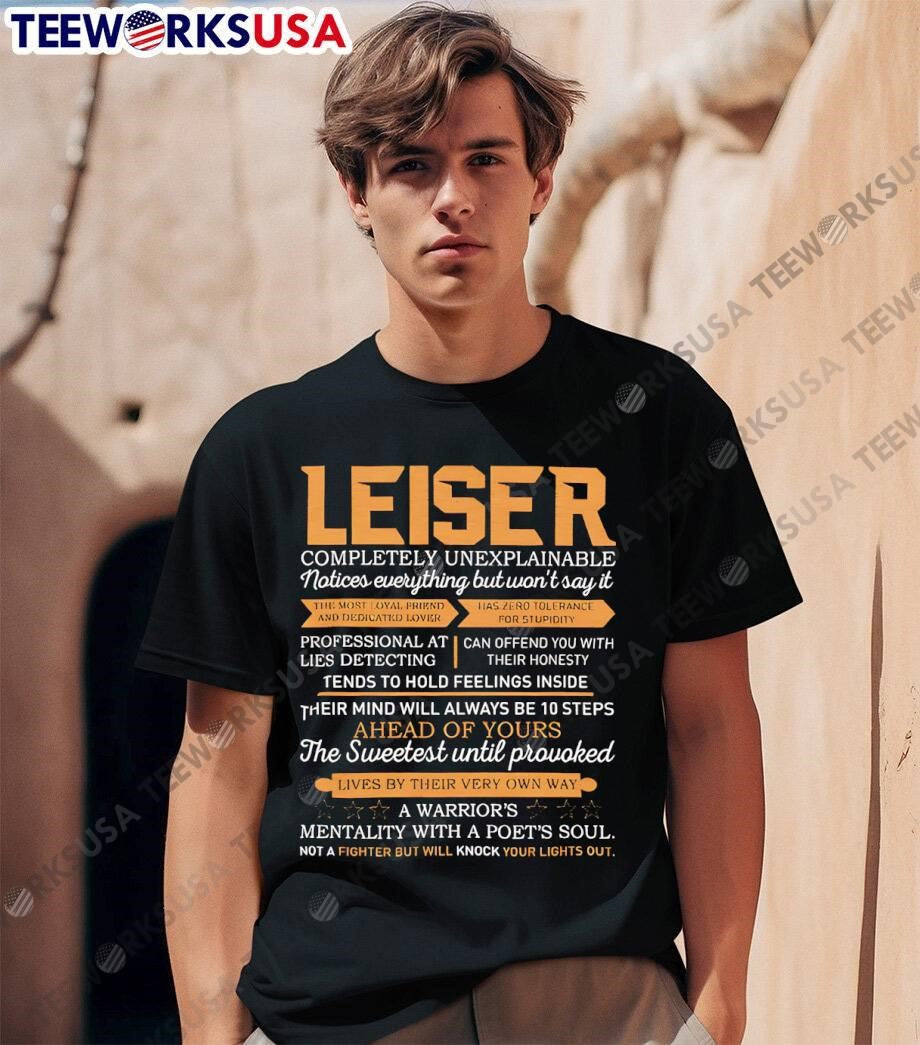 Leiser Completely Unexplainable Notices Everything - Adult & Kids T-Shirts, Sweatshirts & Hoodies apparel design preview 1