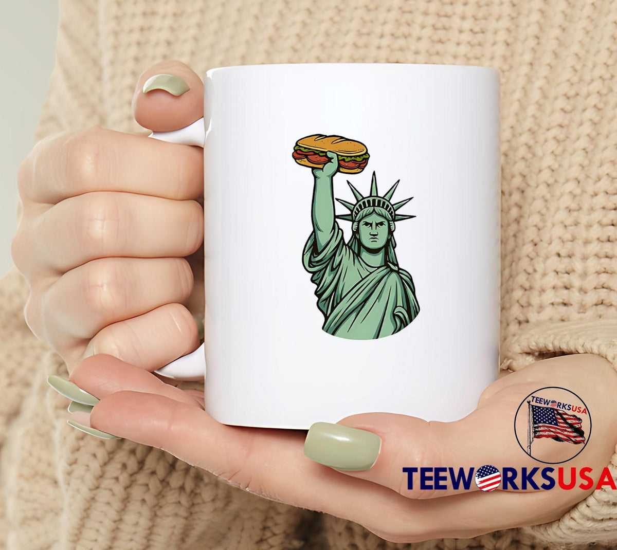 DC Sandwich Statue Of Liberty - Adult & Kids T-Shirts, Sweatshirts & Hoodies apparel design preview 6