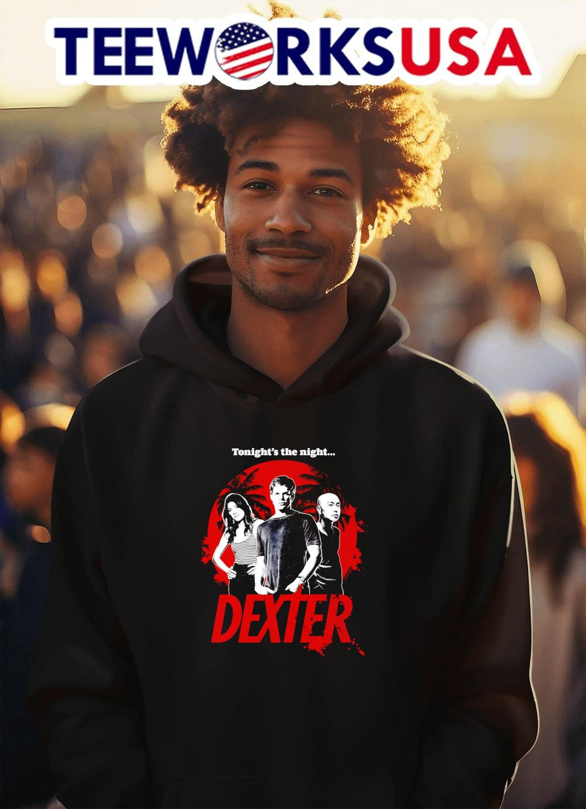 Dexter Blood Moon tonight's the night - Adult & Kids T-Shirts, Sweatshirts & Hoodies apparel design preview 2