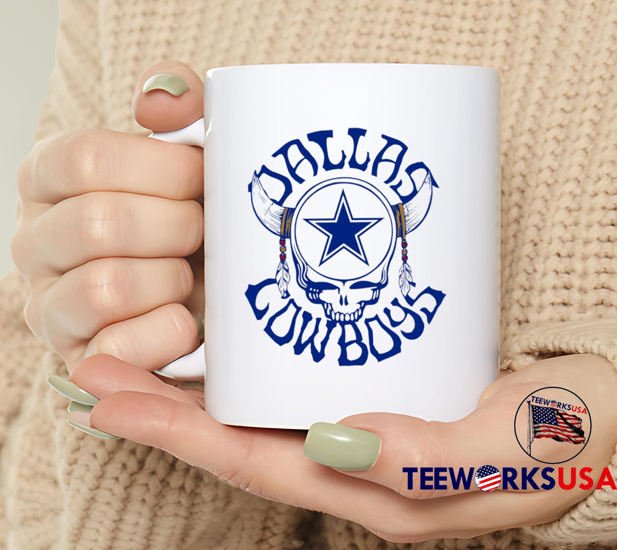 Dallas Cowboys Skull - Adult & Kids T-Shirts, Sweatshirts & Hoodies apparel design preview 6