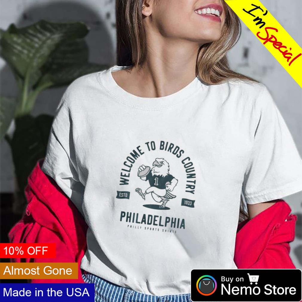Welcome to birds country Philadelphia Eagles estd - Adult & Kids T-Shirts, Sweatshirts & Hoodies apparel design preview 2