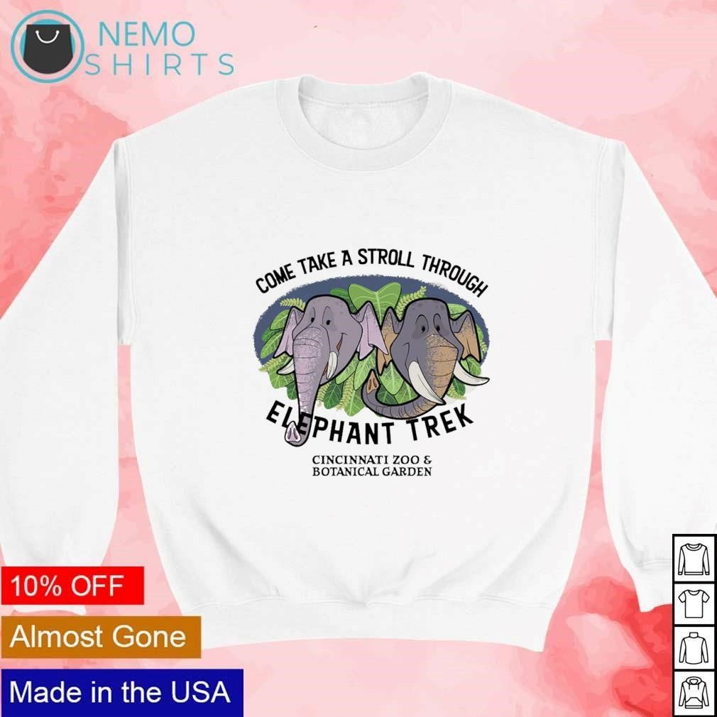 Come take a stroll through elephant trek - Adult & Kids T-Shirts, Sweatshirts & Hoodies apparel design preview 4