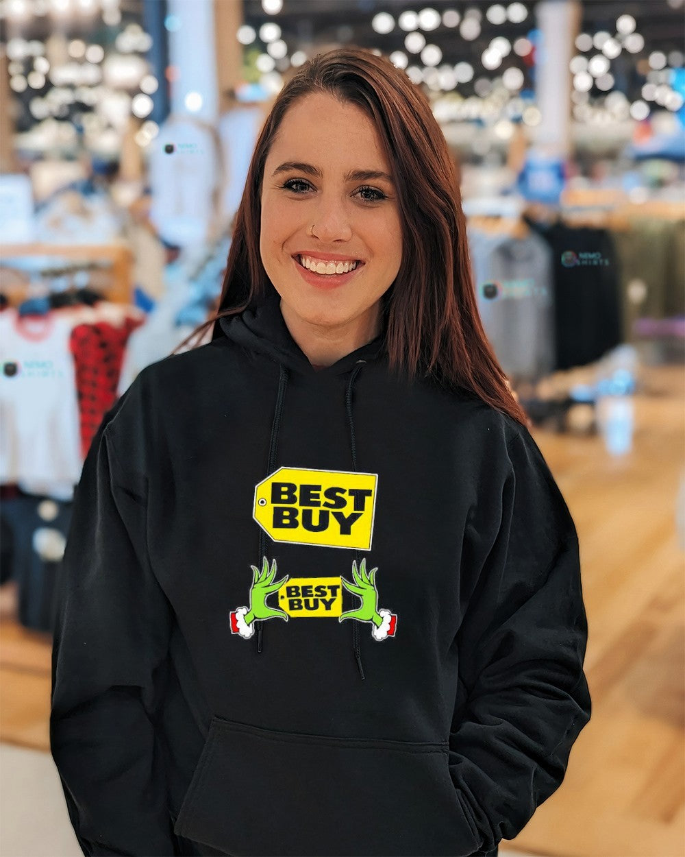 Grinch hands Best buy Christmas - Adult & Kids T-Shirts, Sweatshirts & Hoodies apparel design preview 5