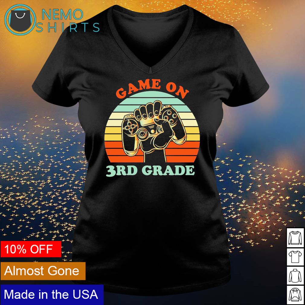Game on 3rd grade vintage - Adult & Kids T-Shirts, Sweatshirts & Hoodies apparel design preview 5