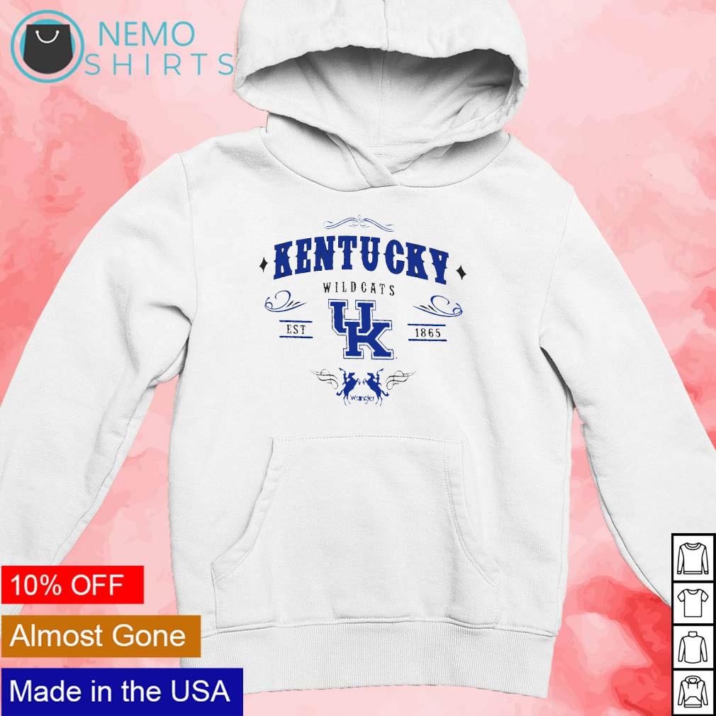 Kentucky Wildcats est 1865 UK cloverleaf logo vintage - Adult & Kids T-Shirts, Sweatshirts & Hoodies apparel design preview 2