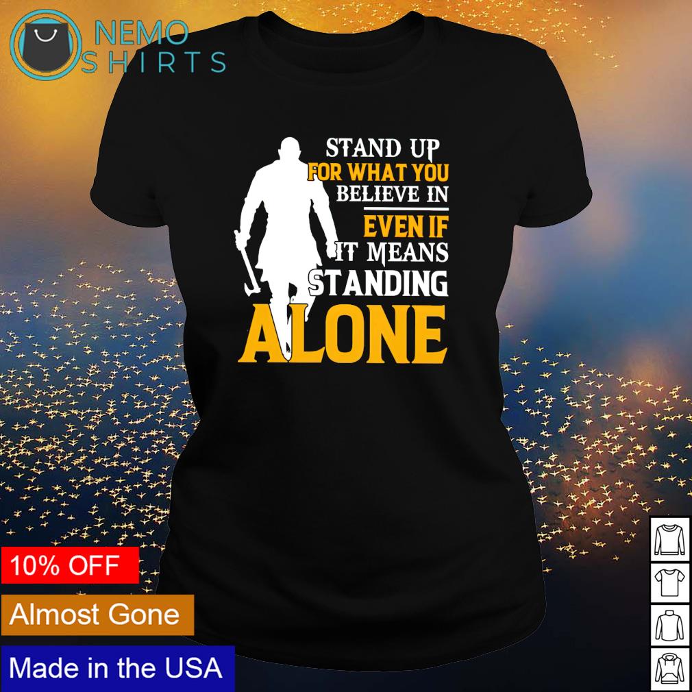 Viking stand up for what you believe in even if it - Adult & Kids T-Shirts, Sweatshirts & Hoodies apparel design preview 3