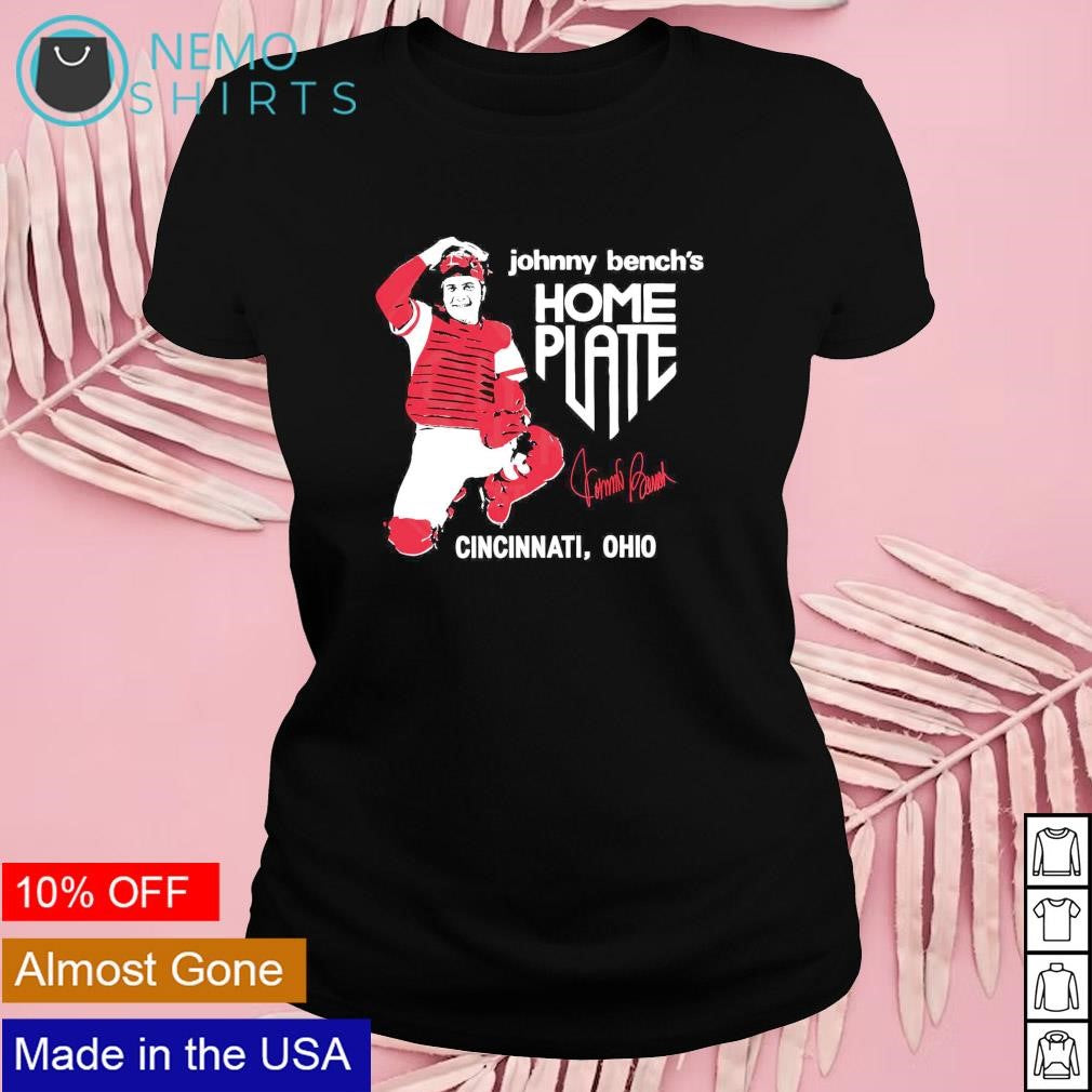 Johnny Bench's home plate restaurant Cincinnati Ohio - Adult & Kids T-Shirts, Sweatshirts & Hoodies apparel design preview 4