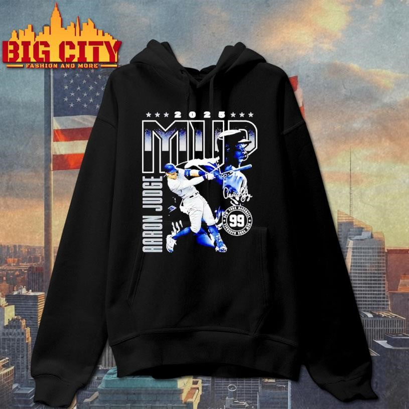 Aaron Judge New York Yankees 2025 MVP Signature - Adult & Kids T-Shirts, Sweatshirts & Hoodies apparel design preview 2