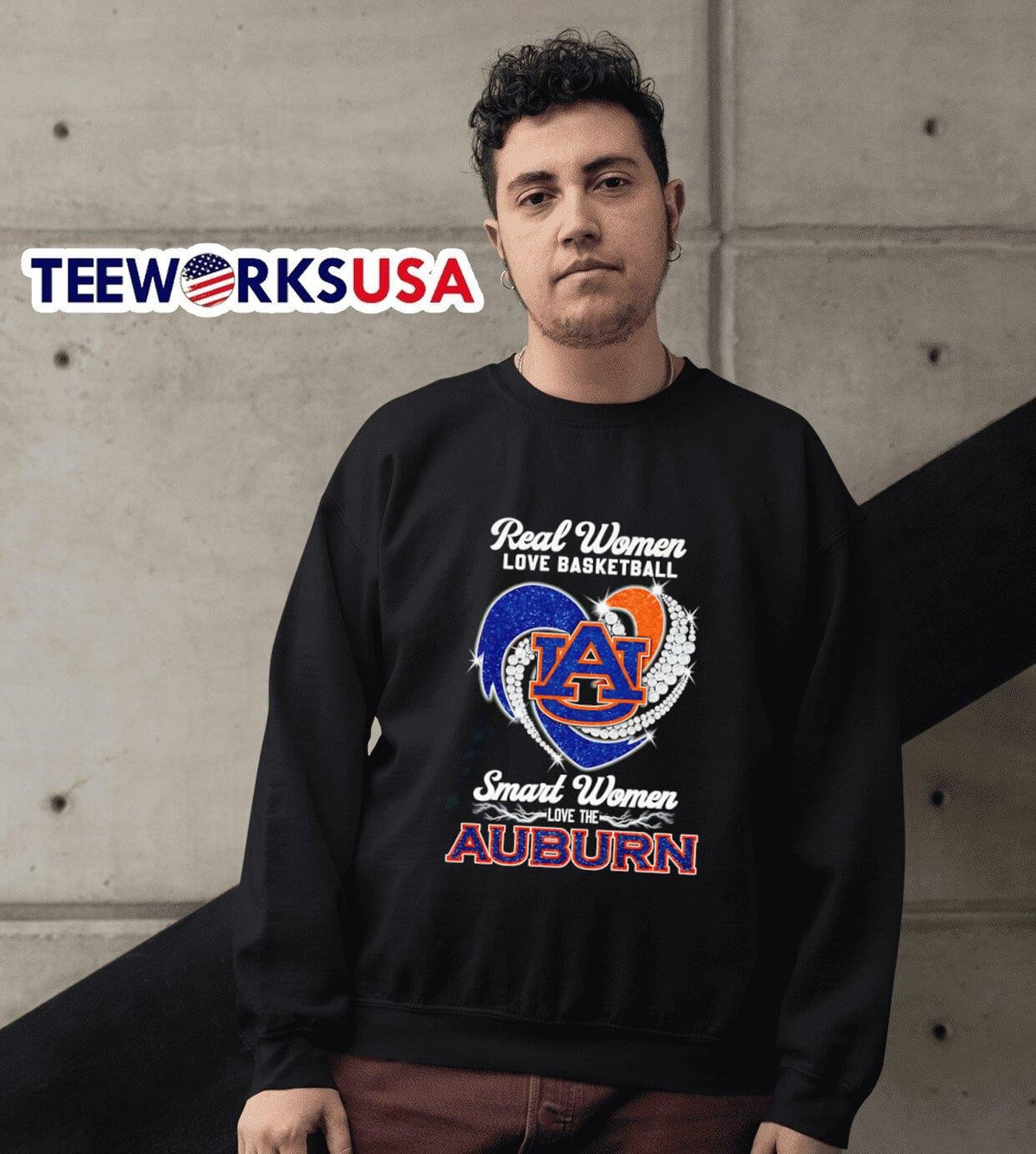 Real women love basketball smart the Auburn diamond - Adult & Kids T-Shirts, Sweatshirts & Hoodies apparel design preview 6