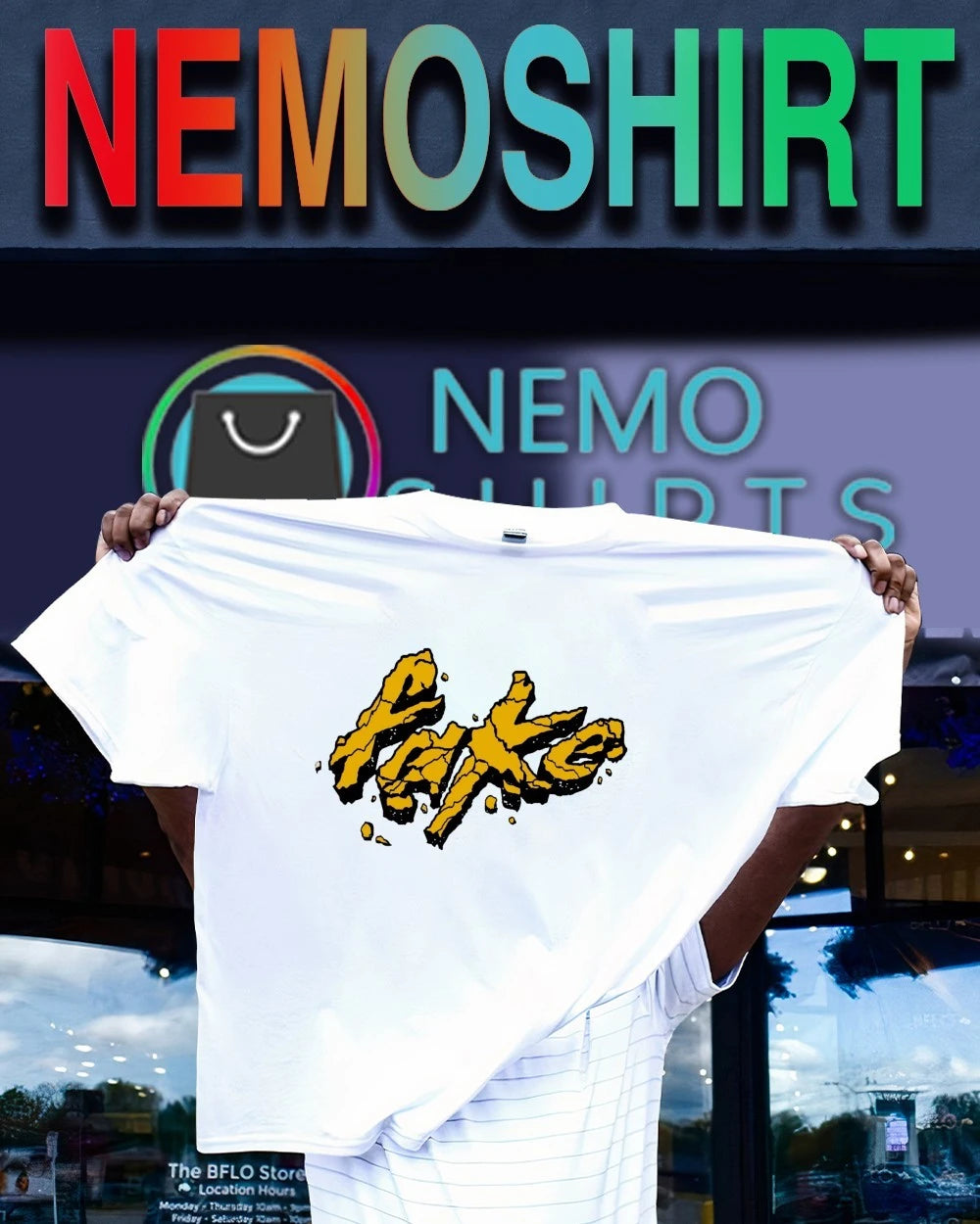Fake Handshake Typography Graphic - Adult & Kids T-Shirts, Sweatshirts & Hoodies apparel design preview 1