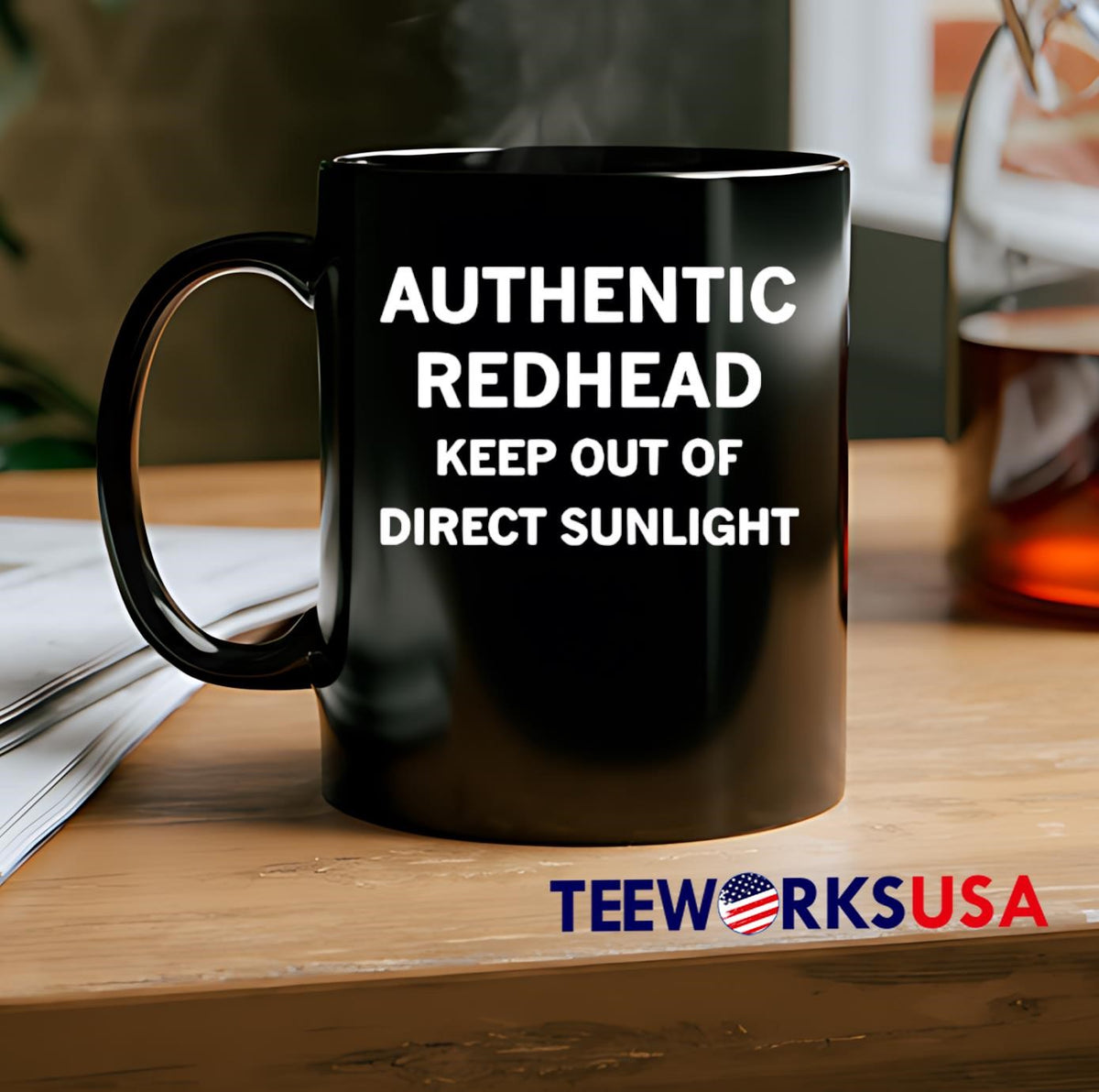 Authentic Redhead Keep Out Of Direct Sunlight - Adult & Kids T-Shirts, Sweatshirts & Hoodies apparel design preview 2