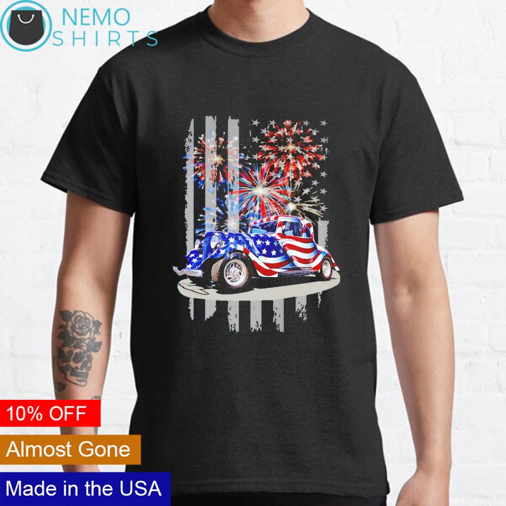 Hot Rod firework happy 4th of July - Adult & Kids T-Shirts, Sweatshirts & Hoodies apparel design preview 1