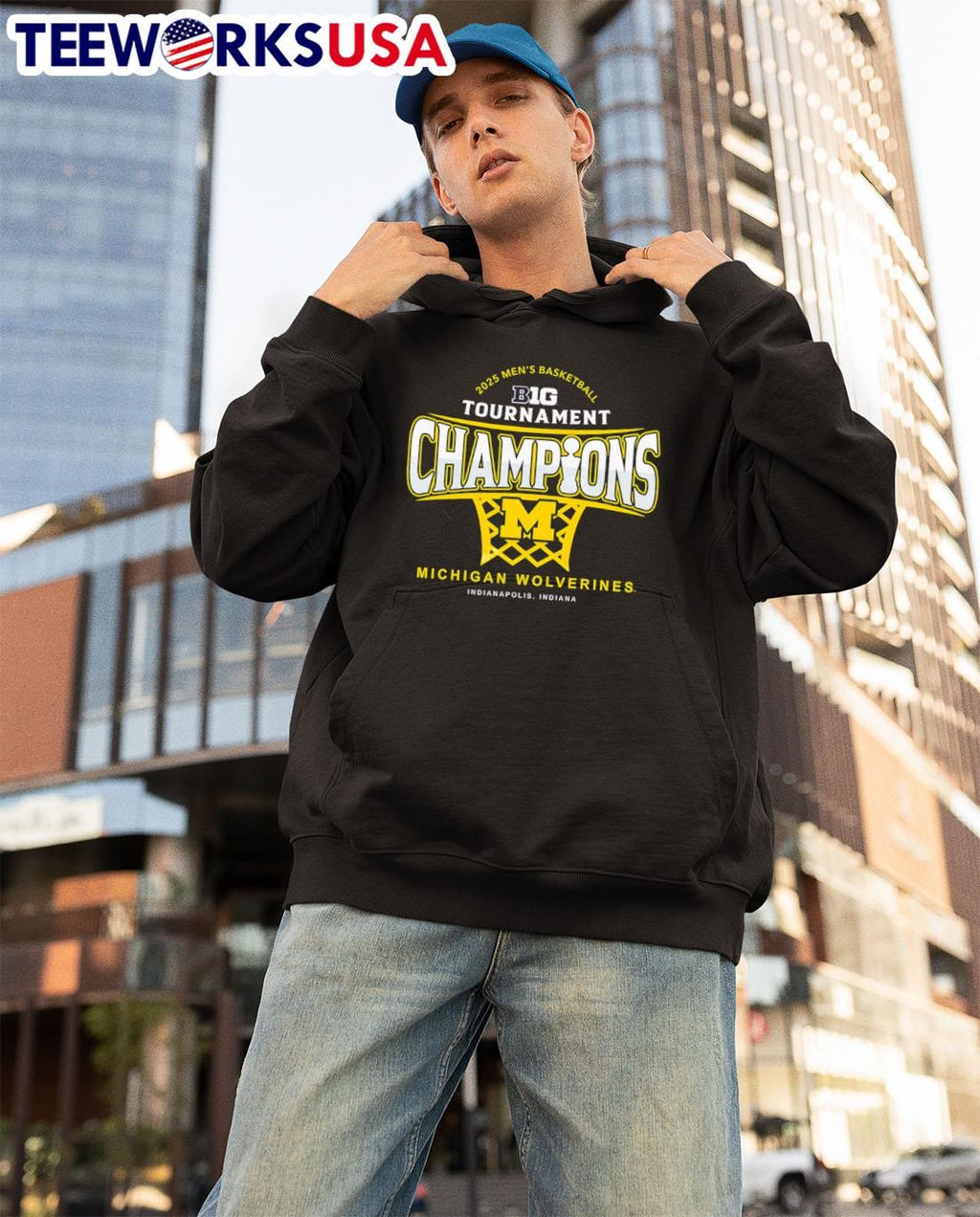 Michigan Wolverines Big Ten Champions 2025 Men's - Adult & Kids T-Shirts, Sweatshirts & Hoodies apparel design preview 3