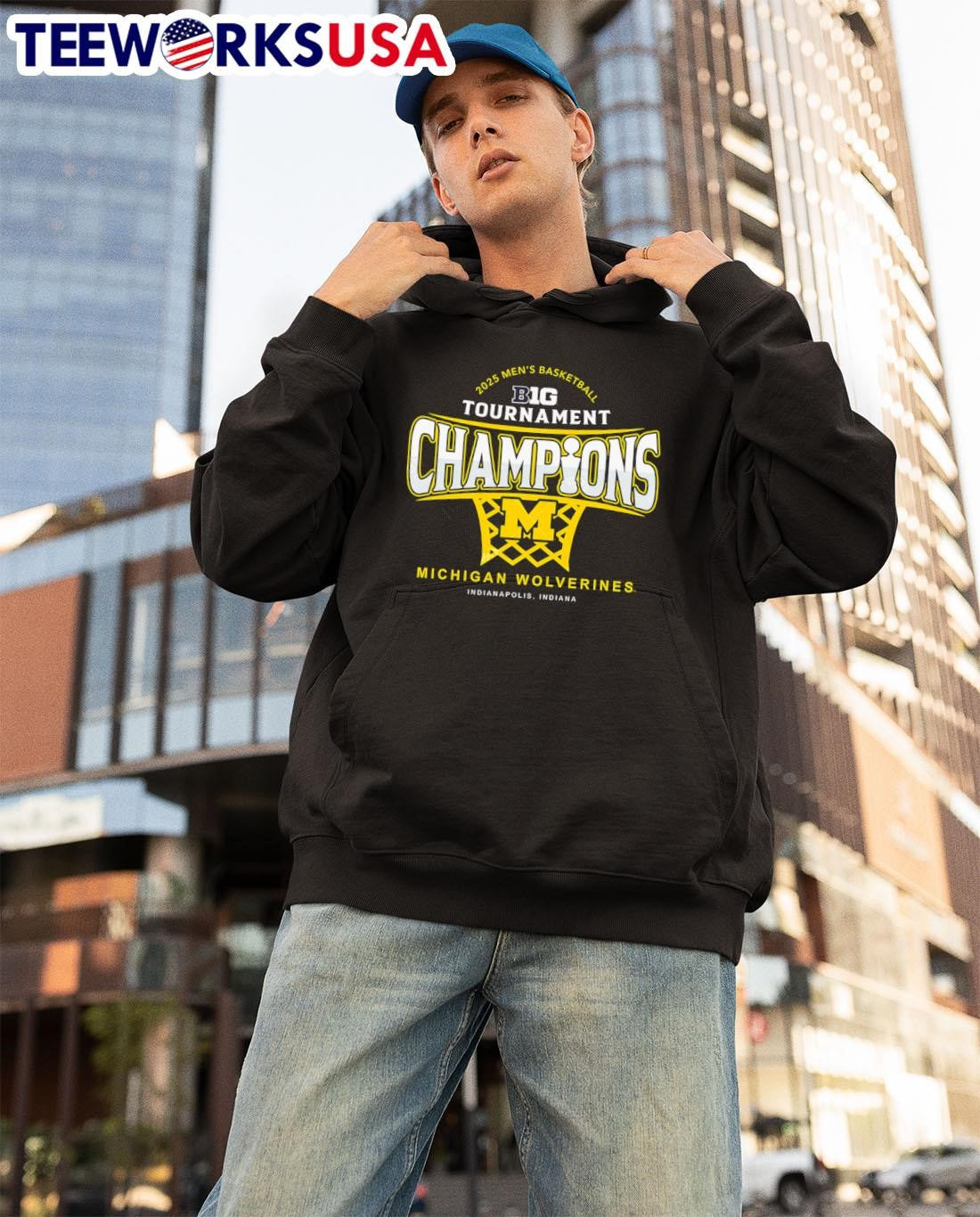 Michigan Wolverines Big Ten Champions 2025 Men's - Adult & Kids T-Shirts, Sweatshirts & Hoodies apparel design preview 3